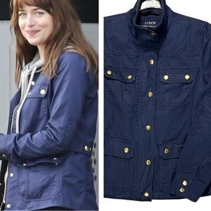 J. Crew Downtown Field Jacket in Navy Barn Jacket Utility Layer Size S